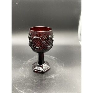 VTG Avon Cape Cod Ruby Red Glass water-Wine Goblet NIB